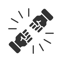 Struggle Glyph Icon Vector Illustration 