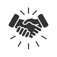 Partnership Glyph Icon Vector Illustration 