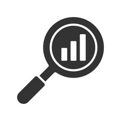 Analytics Glyph Icon Vector Illustration 