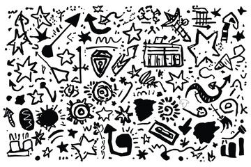 5 Hand Drawn Doodle Bundle Set