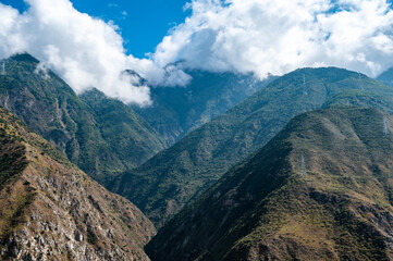 Mountainous scenery of the Qinghai-Tibet Plateau in Asia