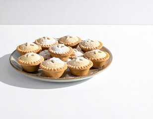 Festive holiday food backdrop featuring delicious Christmas treats on a bright winter day