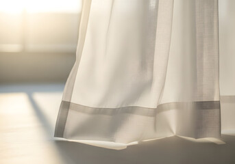 White sheer curtain sunlight home decor interior window transparency