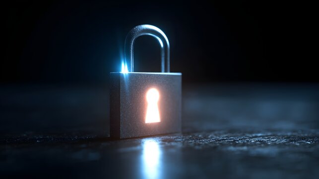 secure file transfer visual glowing on dark surface