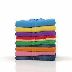 stack of colorful clothes