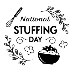 NATIONAL STUFFING DAY vector illustration