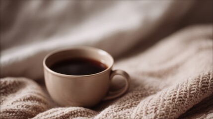 365 new days, 365 new chances message board with warm coffee, cozy morning motivation vibe.