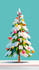 Christmas background created with Generative AI Technology, ai, generative