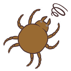 ダニの死骸のイラスト