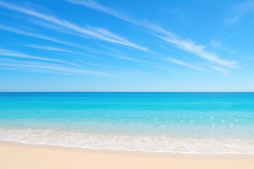 Fototapeta premium Tranquil seascape tropical beach nature photography clear water panoramic view serenity and relaxation