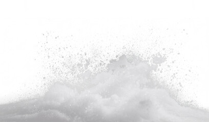Dynamic white snow snowdrift splash, transparent PNG cutout, isolated background