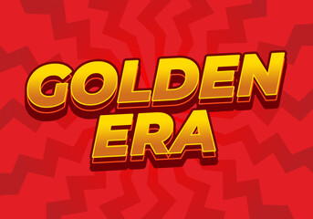 Golden era. Bold retro 3D text effect with strong and playful typography for striking visual appeal