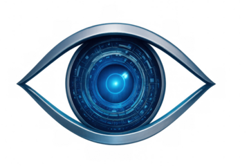 Robotic eye scanning and monitoring using artificial intelligence and cybernetic technology, transparent background