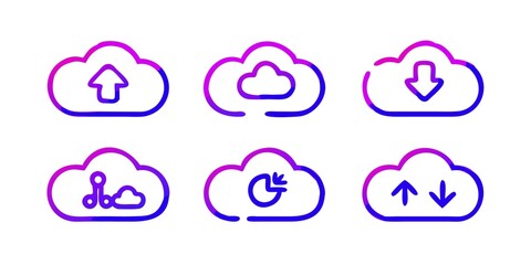 Fototapeta premium Flat Design Communication Icons for App Interface Templates