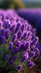 Obraz premium Lavender Fields in Afternoon Light 