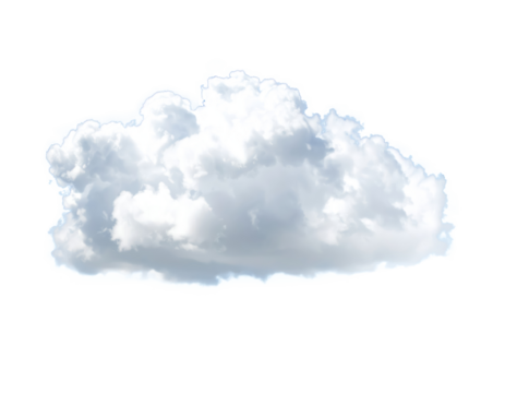 cloud floating isolated on transparent png - Powered by Adobe