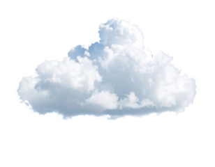 cloud floating isolated on transparent png