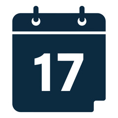 Calendar icon with number 17