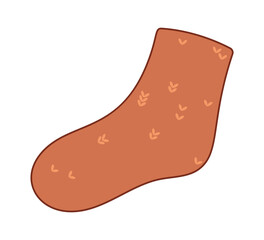 Brown winter sock seasonal apparel