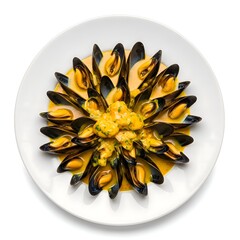 French Mussels in Rich Yellow Sauce with Cilantro – Cinematic 4K Gourmet