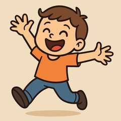 Illustration of someone being happy