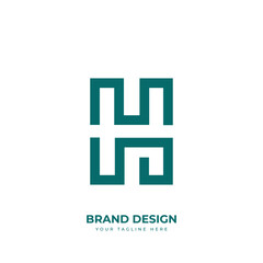 Letter H minimal creative unique monogram logo