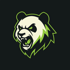 Angry panda mascot logo © Imran