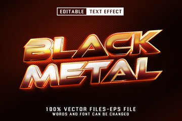 Black Metal Editable Text Effect