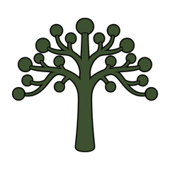 araucaria tree logo icon simple template vector illustration
