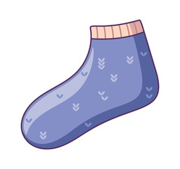 Blue woolen sock winter weather