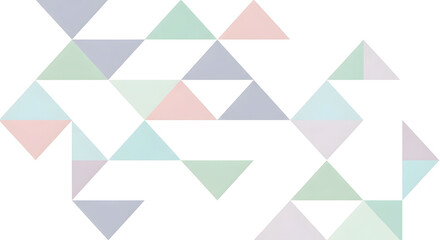 Soft pastel geometric triangle pattern background with white space