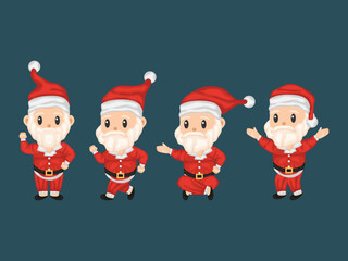 santa claus merry christmas cartoon december character cute elements gift tradition spirit season 