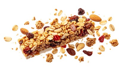 Granola bar with toppings