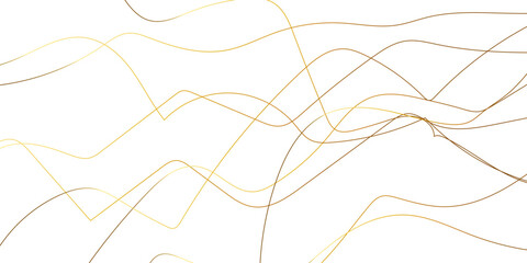 Random pattern colorful line stroke on a transparent background.Abstract luxury golden geometric random scribble lines shape background.Random chaotic lines abstract geometric pattern vector backgroun