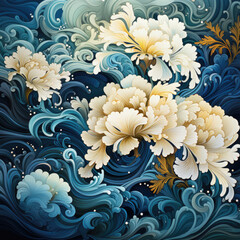 Ocean Wave with Sun Painting