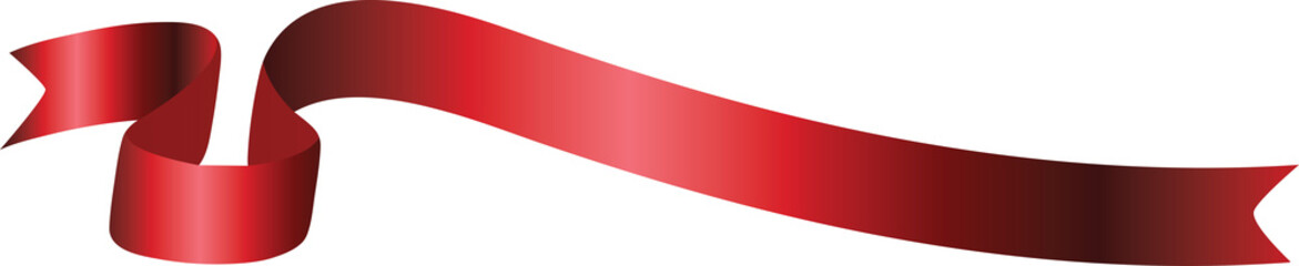 Red Curly Ribbon Decorative