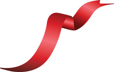 Red Curly Ribbon Decorative
