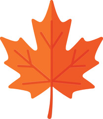 Vibrant autumn maple leaf illustration symbolizing canada season change nature vector