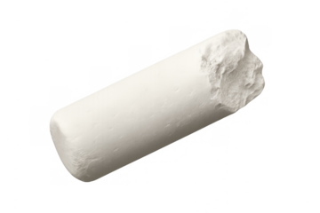 White chalk stick with broken end for writing