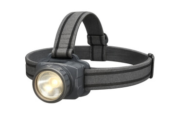 Obraz premium Headlamp illuminating light for outdoor night activities