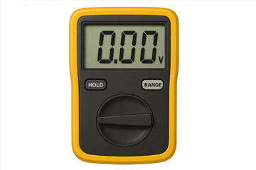 Digital electronic tool displaying zero volts on its screen