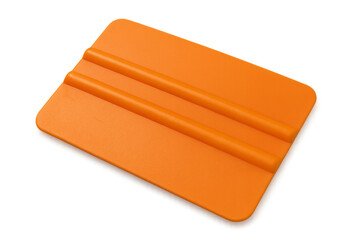 Orange plastic squeegee tool for vinyl application