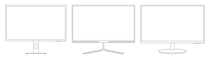 Modern monitors, different set of varieties with minimal design!