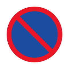 No parking traffic sign symbol representing vehicle restriction, road regulation, and enforcement used for transportation safety, parking control, and urban traffic management systems
