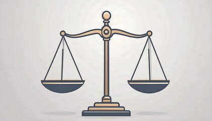 Justice scales, balanced