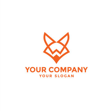 fox head logo, or wolf head logo, or letter W fox head, or letter W wolf head