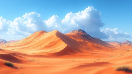 Naklejka premium Desert landscape under a sunny sky