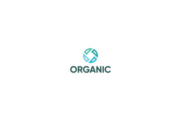 Fototapeta premium Letter O organic recycling eco friendly logo