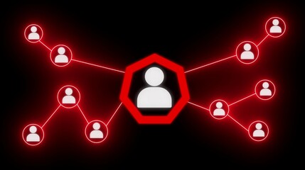 USER Business Model Concept, glowing connections in different places .Business, Technology,...