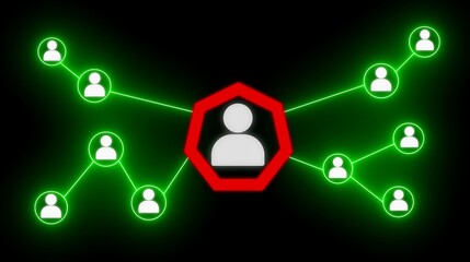 USER Business Model Concept, glowing connections in different places .Business, Technology, Internet and network concept. Abstract technology background,